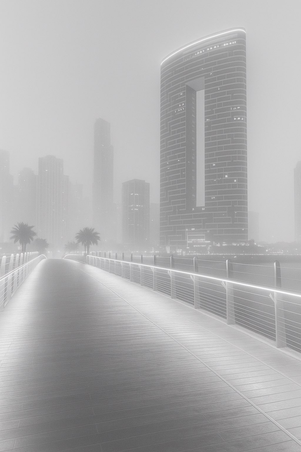 Futuristic AI landscape